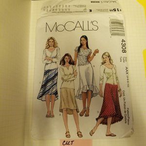 4308 McCall's Womens/Misses & Petite Skirts Variet